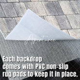 Aperturee - Aperturee Retro Grey White Paving Stones Fabric Floor Mat